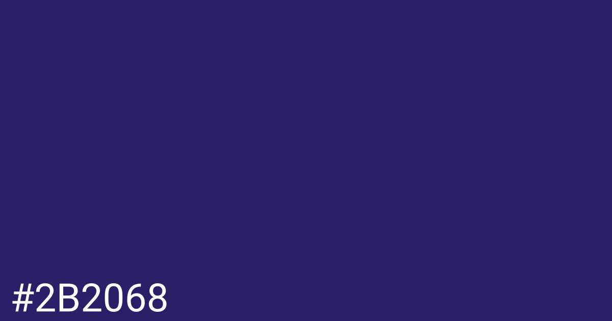 Hex color #2b2068 graphic