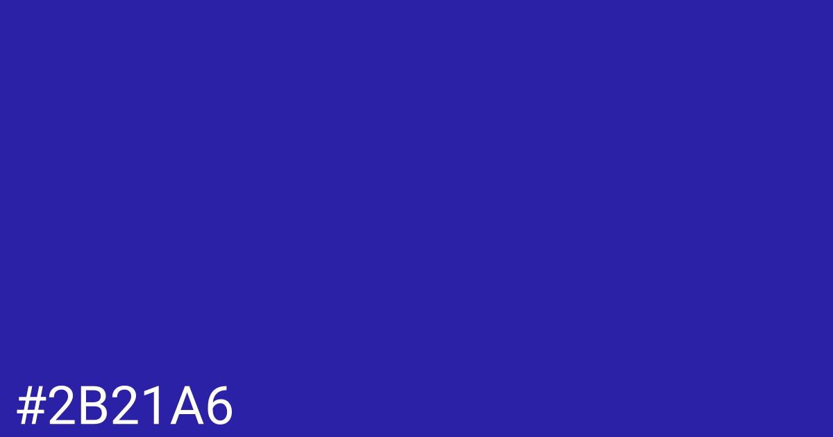 Hex color #2b21a6 graphic