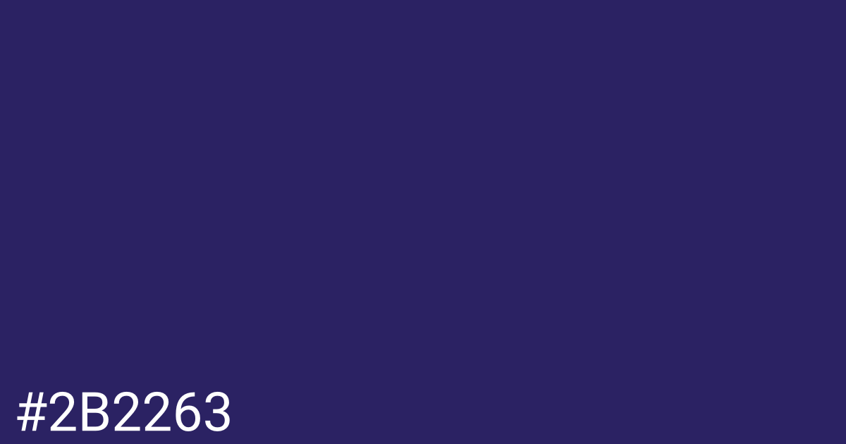 Hex color #2b2263 graphic