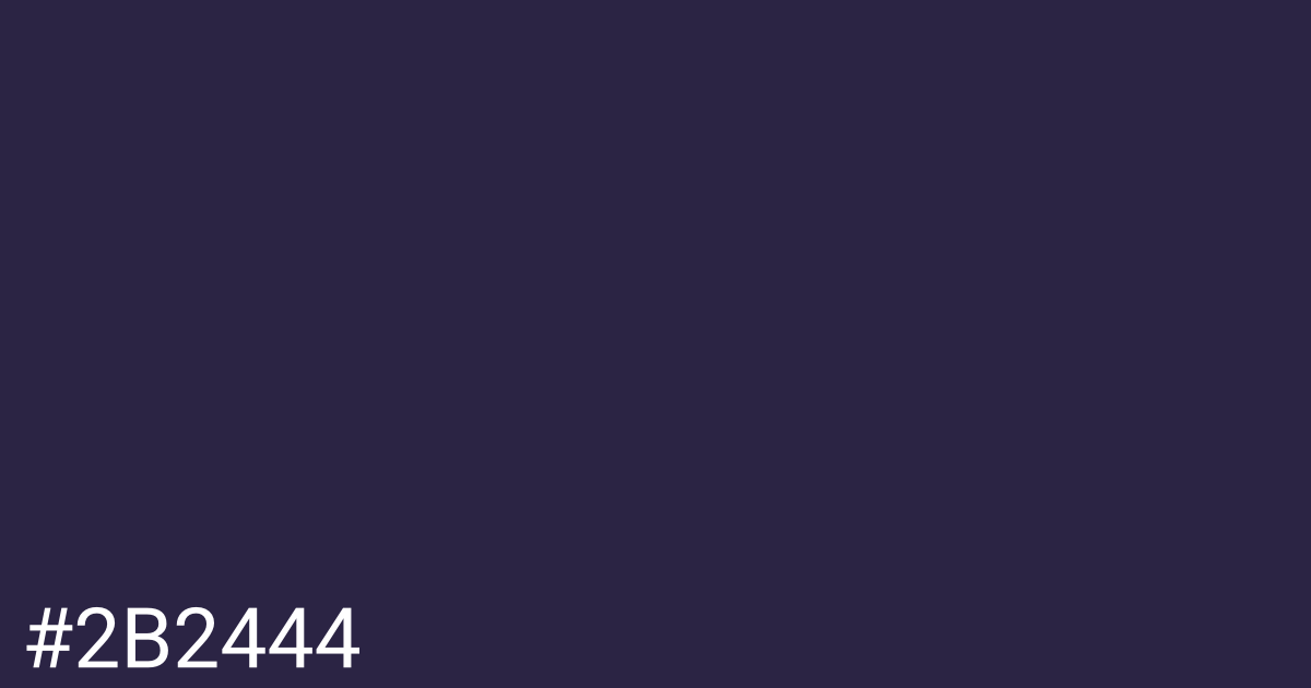 Hex color #2b2444 graphic