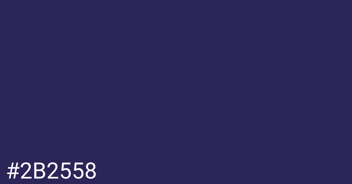 Hex color #2b2558 graphic