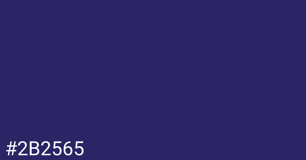 Hex color #2b2565 graphic