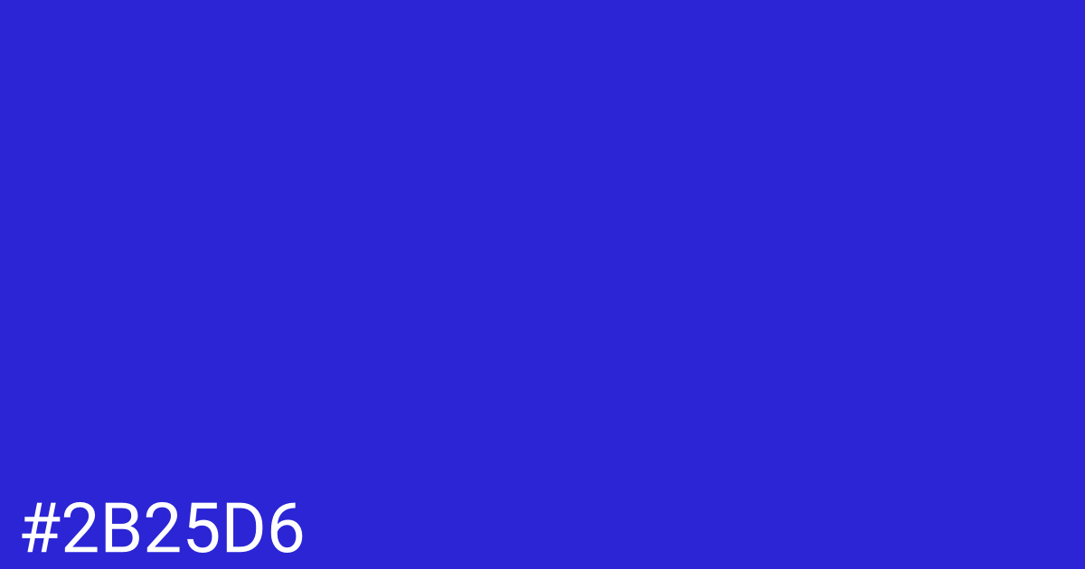 Hex color #2b25d6 graphic