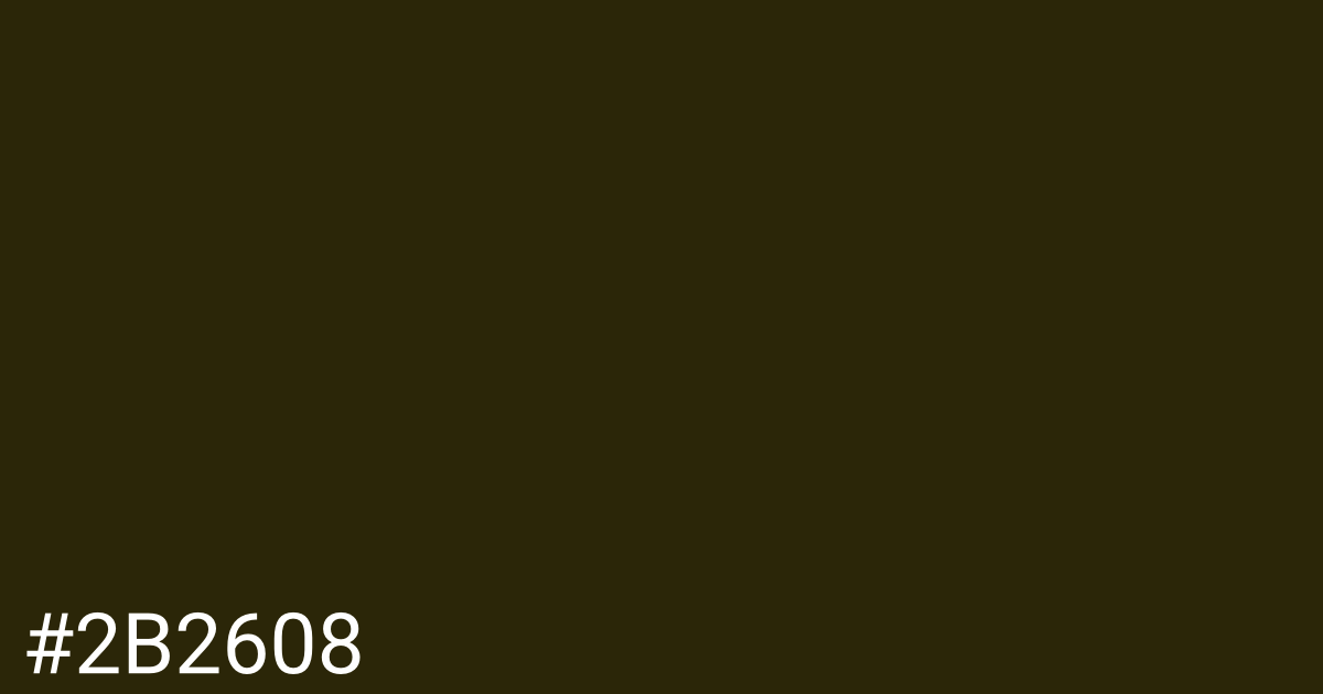 Hex color #2b2608 graphic