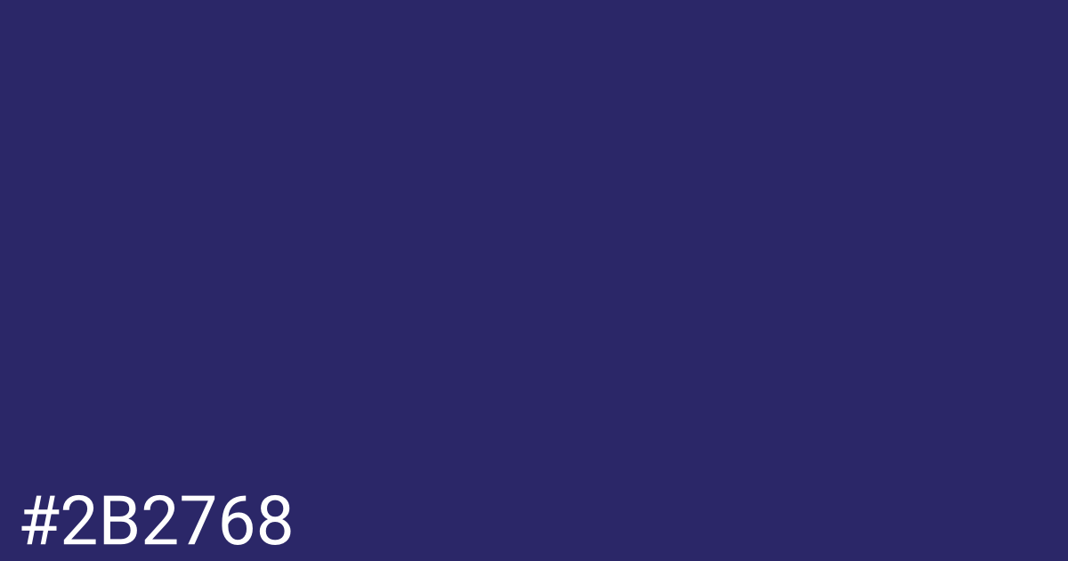 Hex color #2b2768 graphic