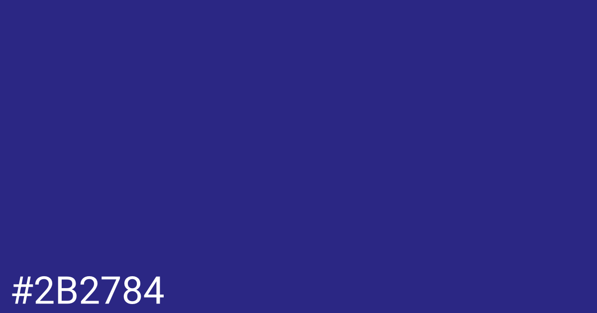 Hex color #2b2784 graphic