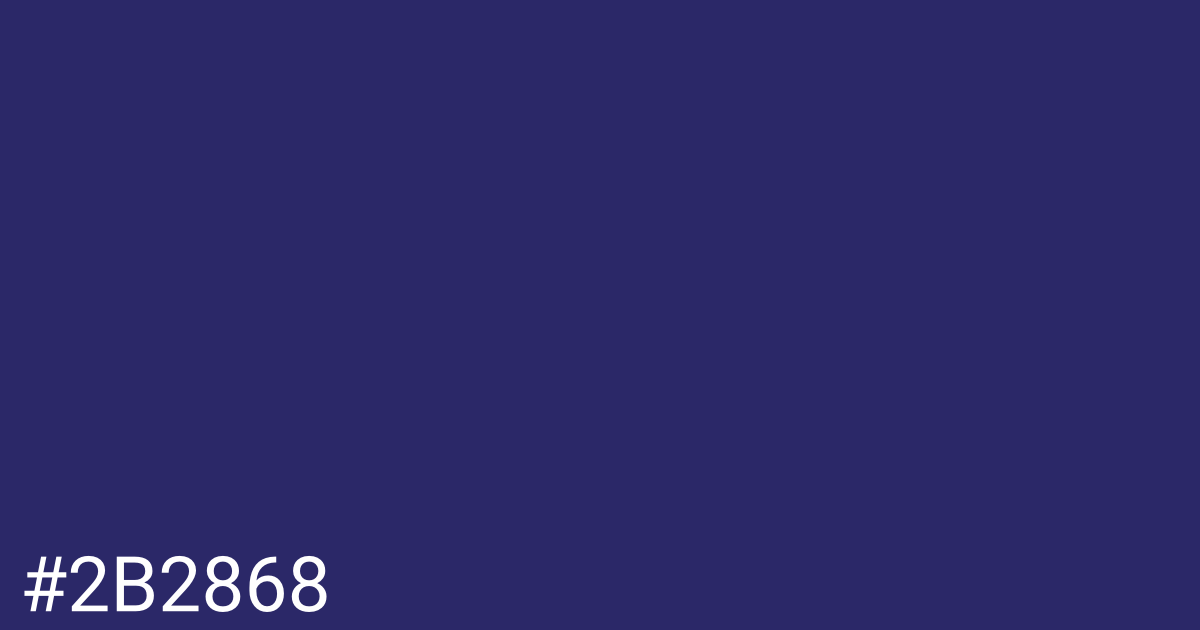 Hex color #2b2868 graphic