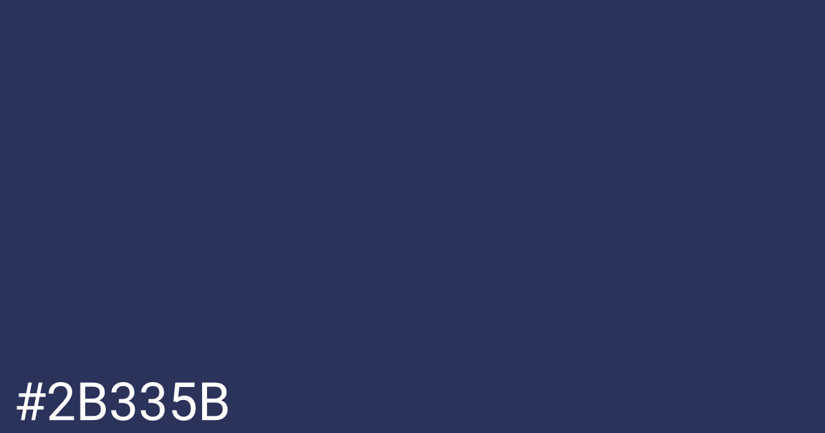 Hex color #2b335b graphic