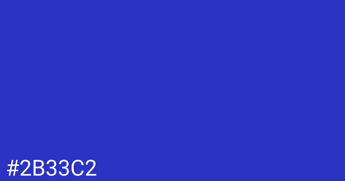 Hex color #2b33c2 graphic