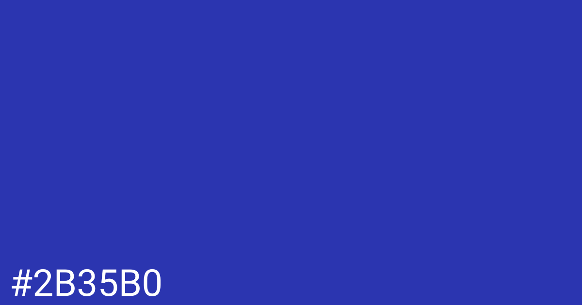 Hex color #2b35b0 graphic