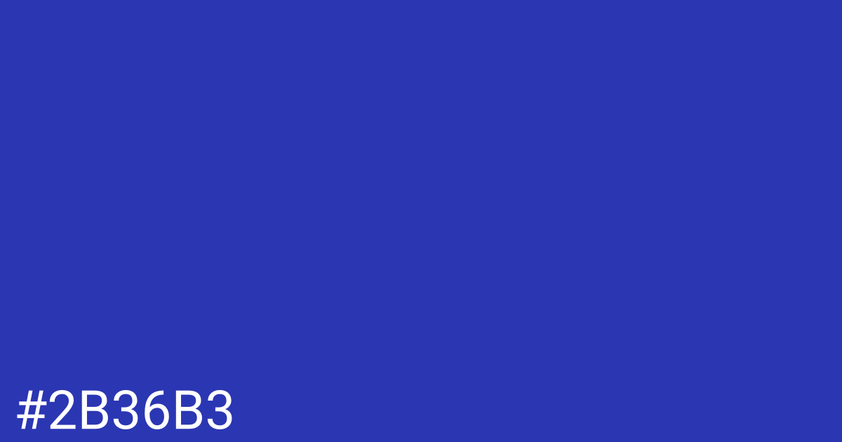 Hex color #2b36b3 graphic