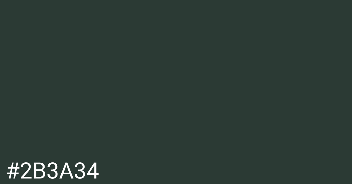 Hex color #2b3a34 graphic
