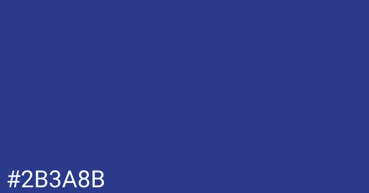 Hex color #2b3a8b graphic