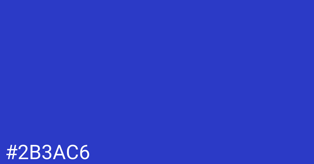 Hex color #2b3ac6 graphic