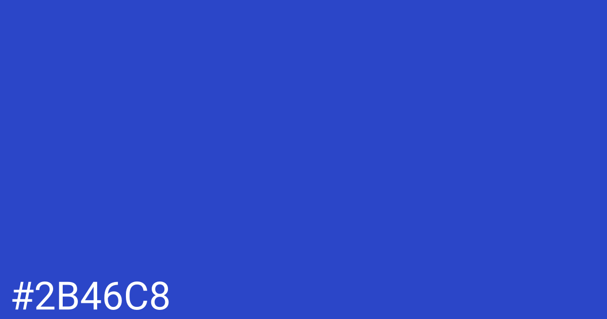 Hex color #2b46c8 graphic