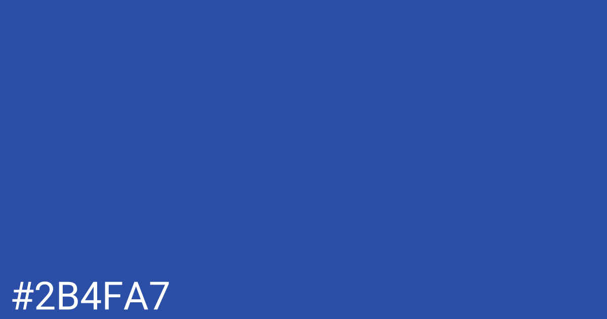 Hex color #2b4fa7 graphic