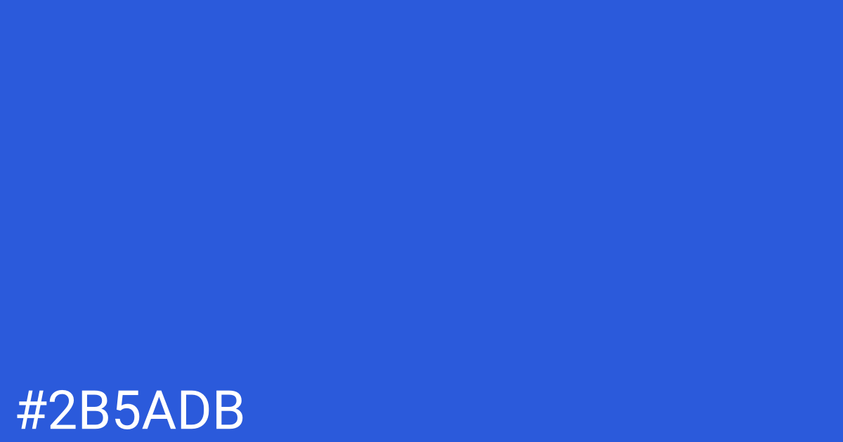 Hex color #2b5adb graphic