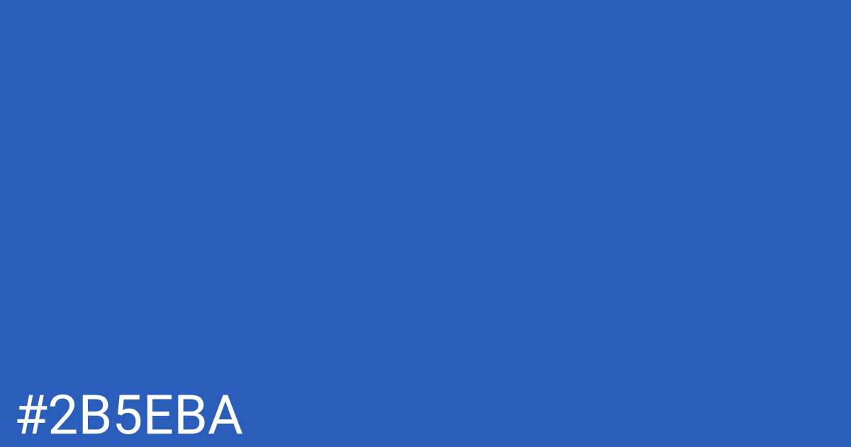 Hex color #2b5eba graphic