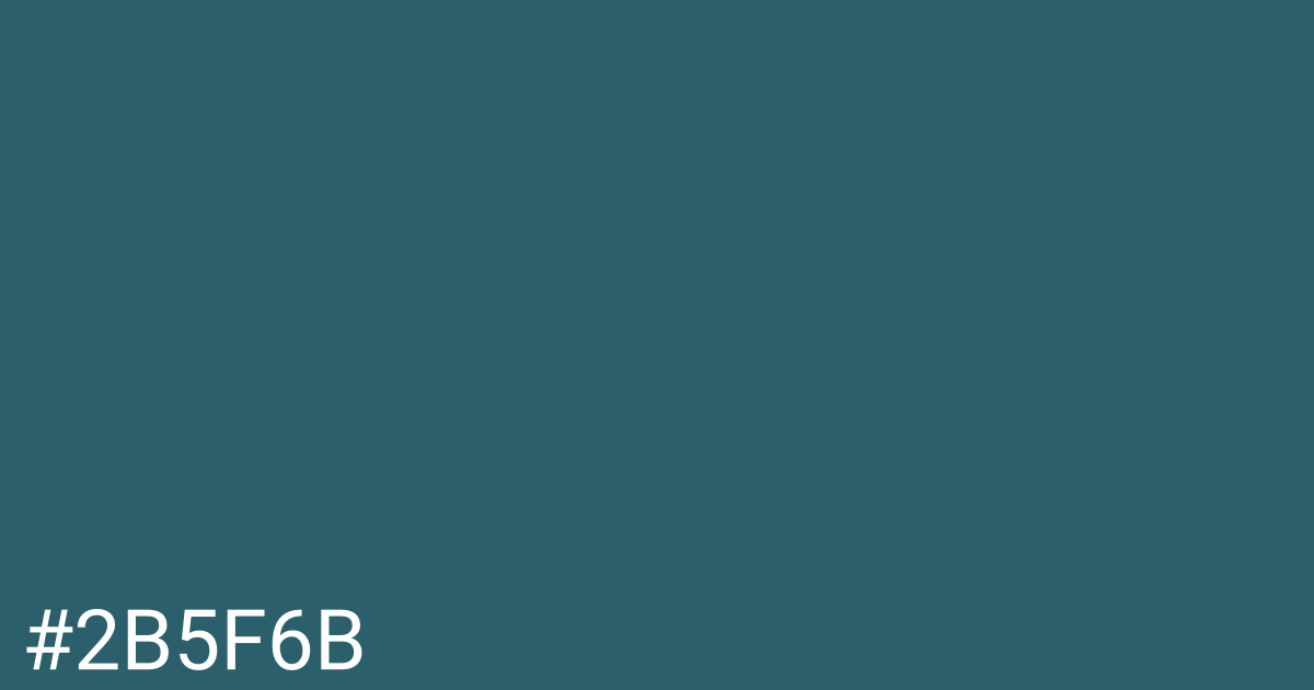 Hex color #2b5f6b graphic