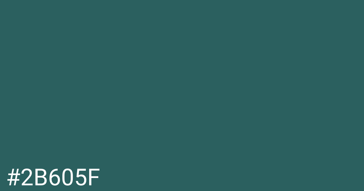 Hex color #2b605f graphic