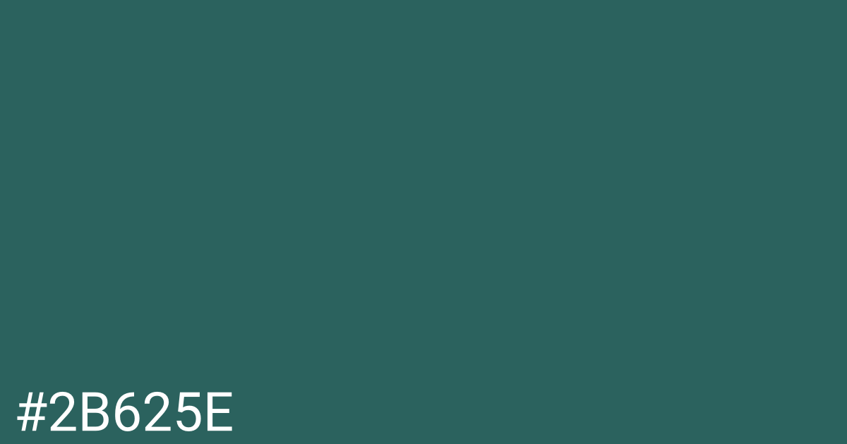 Hex color #2b625e graphic