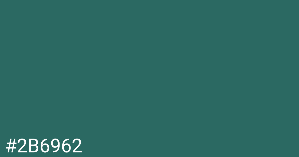 Hex color #2b6962 graphic