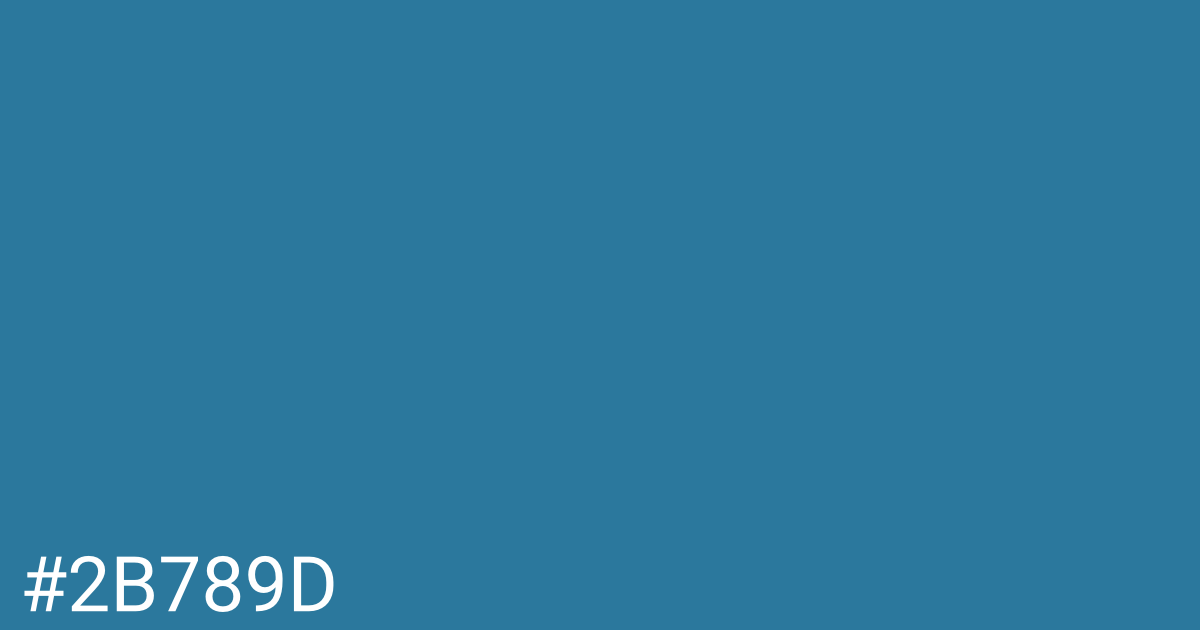 Hex color #2b789d graphic