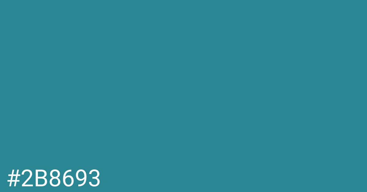 Hex color #2b8693 graphic