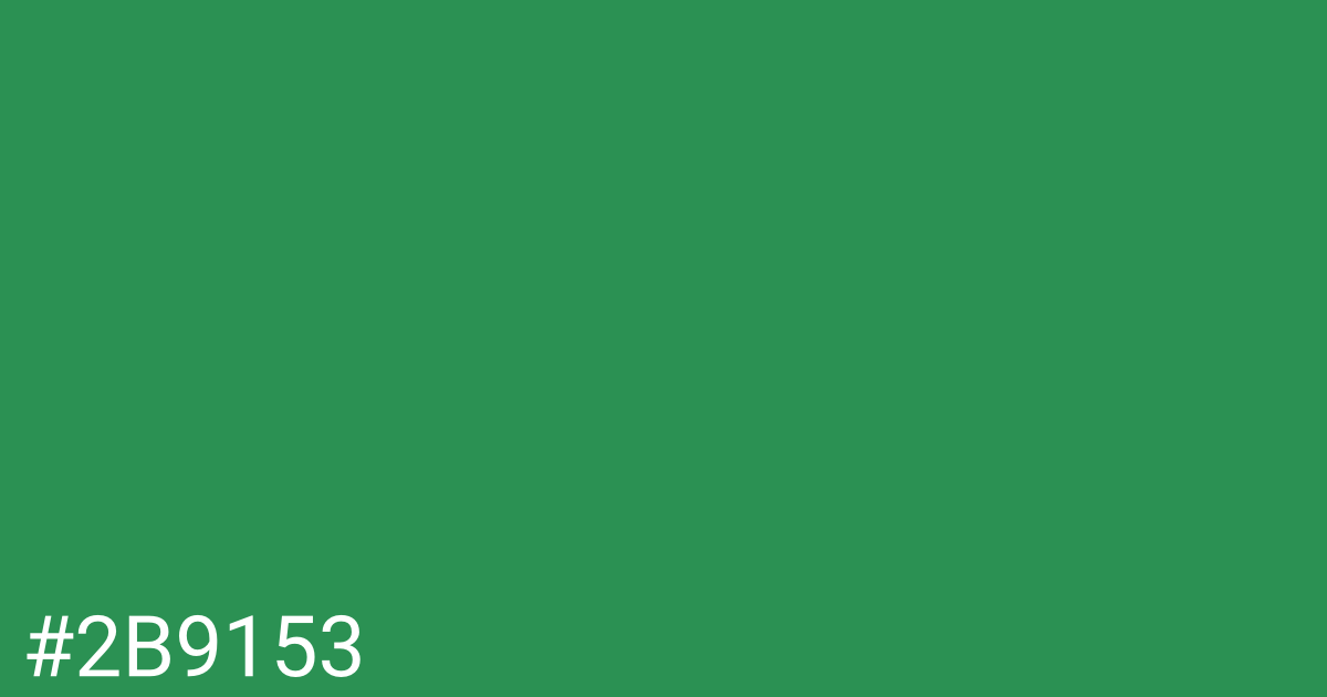 Hex color #2b9153 graphic