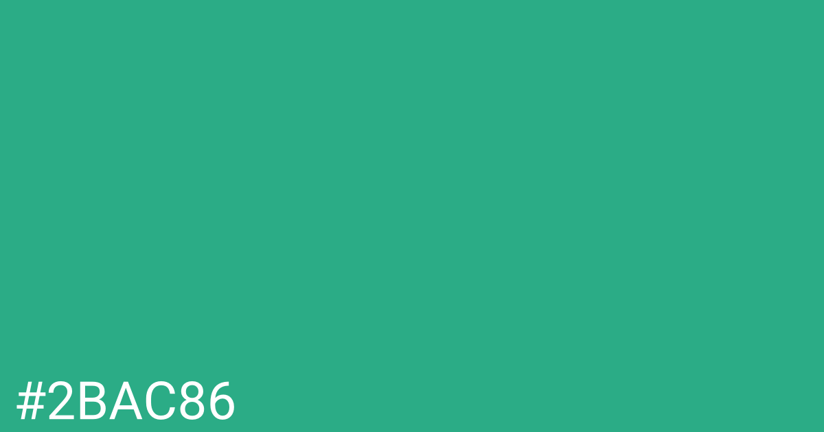 Hex color #2bac86 graphic