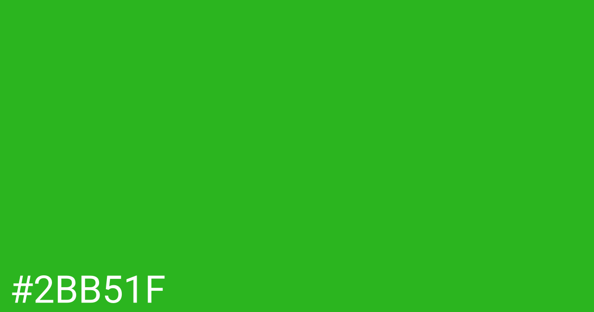 Hex color #2bb51f graphic