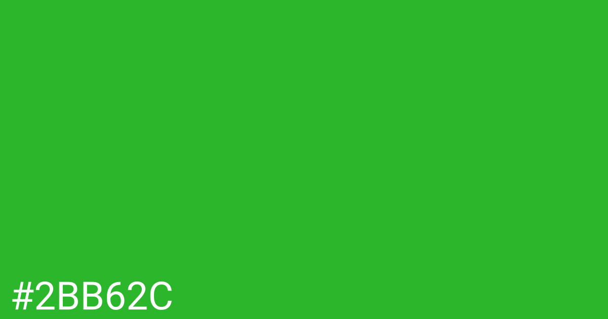 Hex color #2bb62c graphic