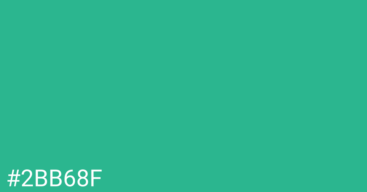 Hex color #2bb68f graphic