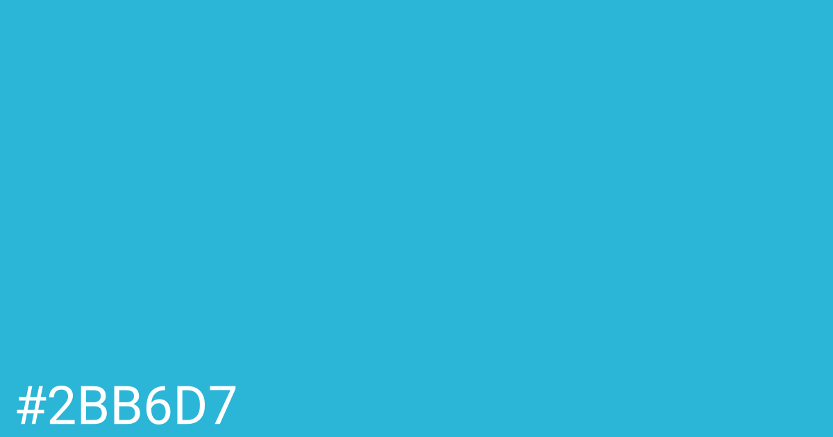Hex color #2bb6d7 graphic