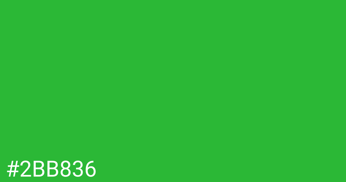 Hex color #2bb836 graphic