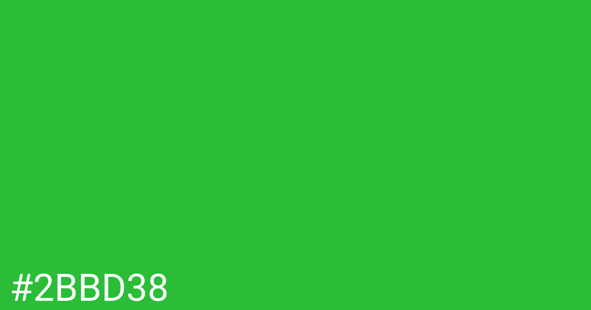 Hex color #2bbd38 graphic