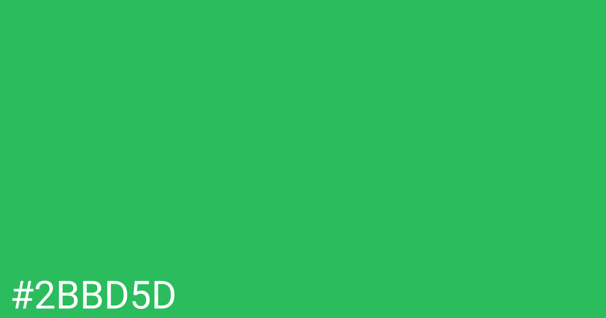 Hex color #2bbd5d graphic