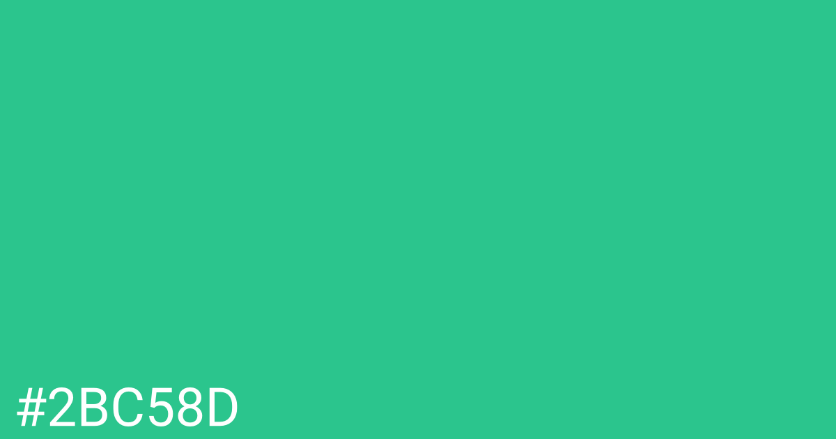 Hex color #2bc58d graphic