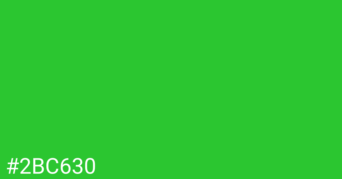 Hex color #2bc630 graphic