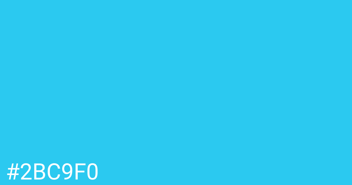 Hex color #2bc9f0 graphic