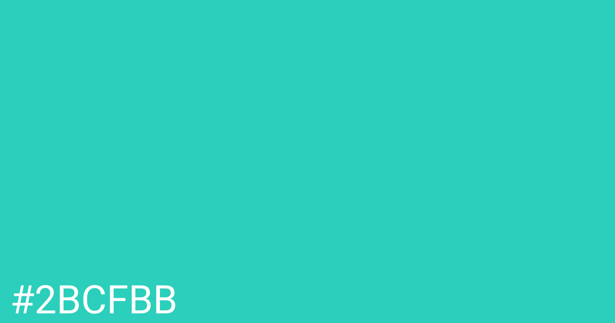 Hex color #2bcfbb graphic