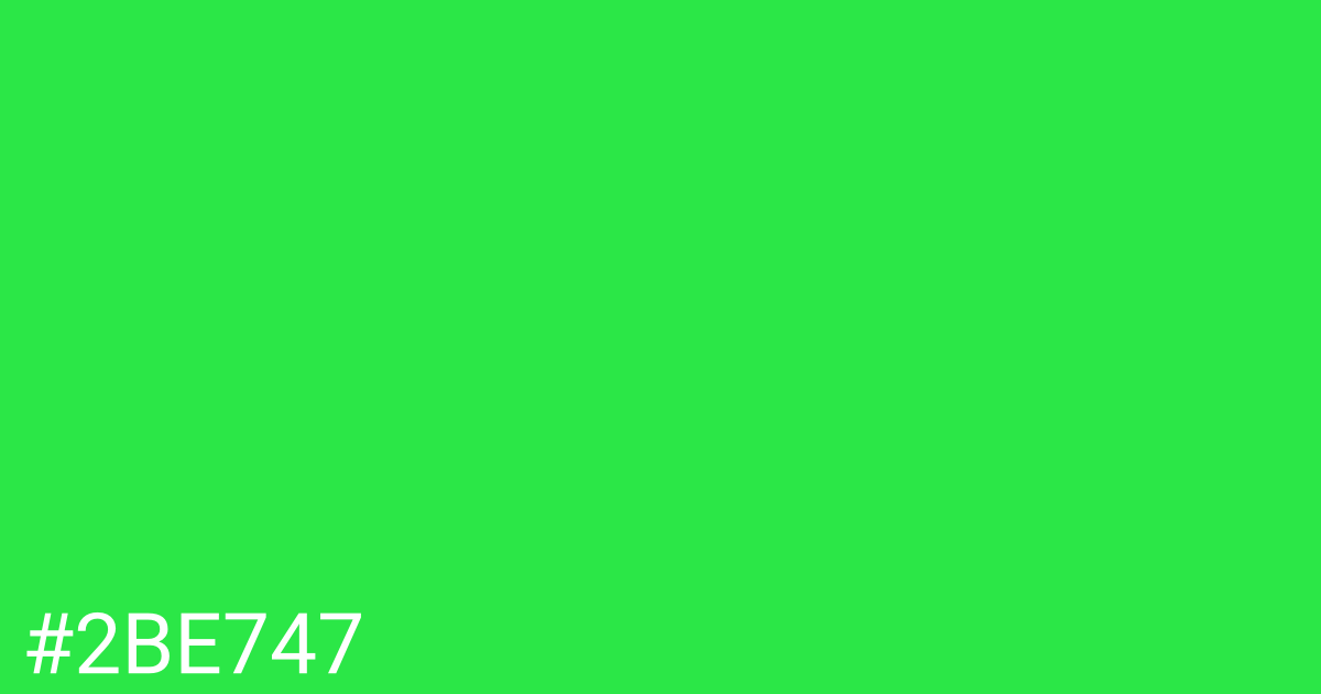 Hex color #2be747 graphic