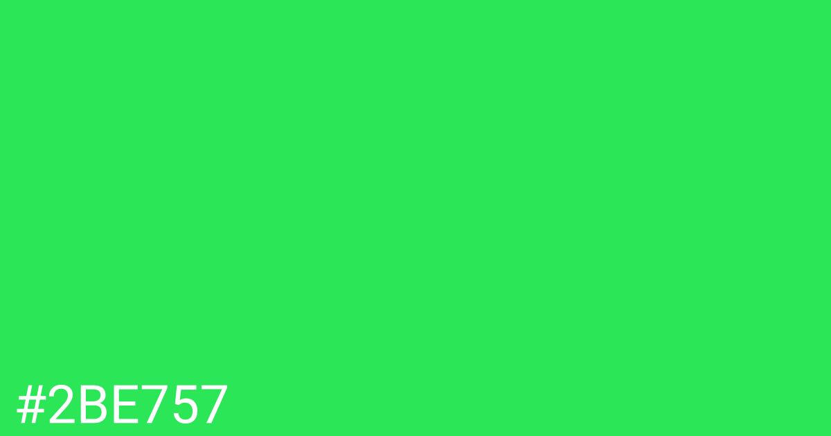 Hex color #2be757 graphic