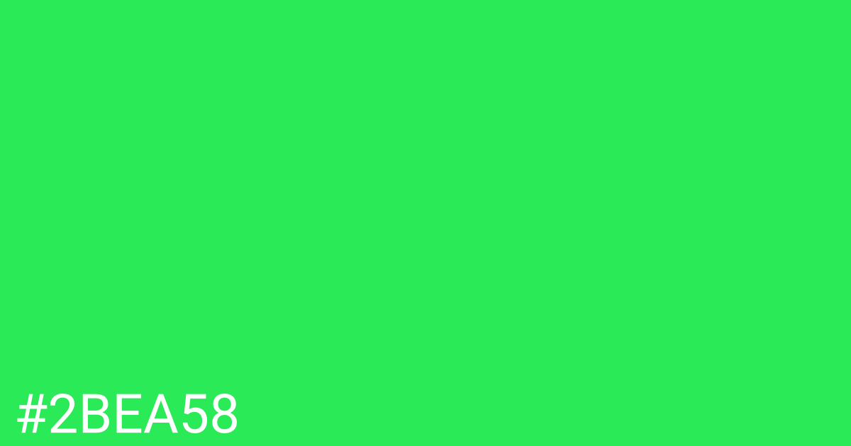 Hex color #2bea58 graphic