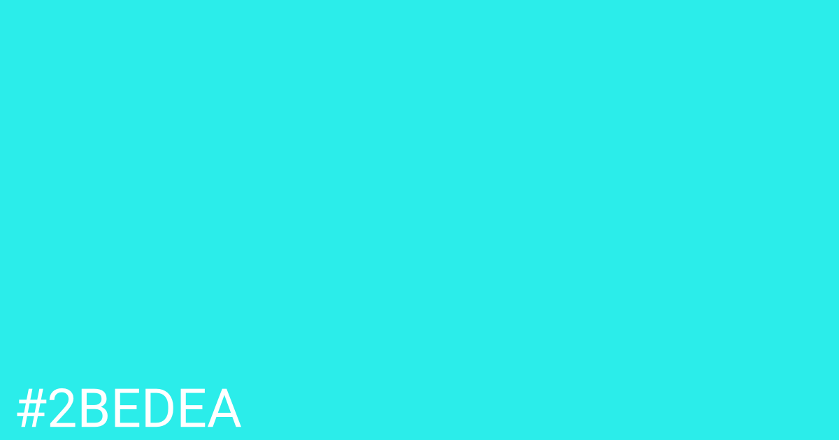 Hex color #2bedea graphic