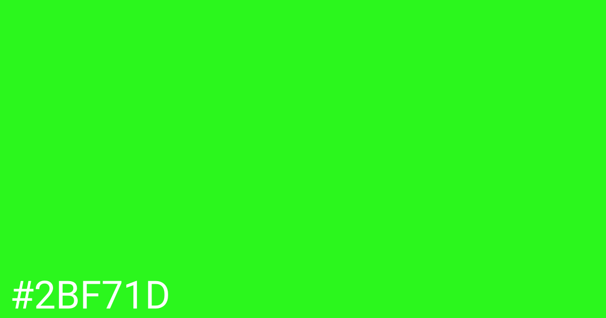 Hex color #2bf71d graphic