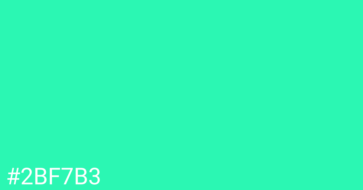 Hex color #2bf7b3 graphic