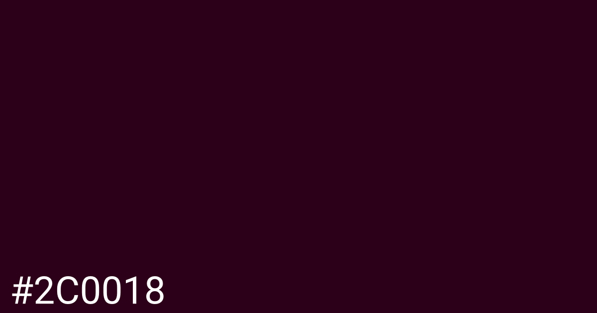 Hex color #2c0018 graphic