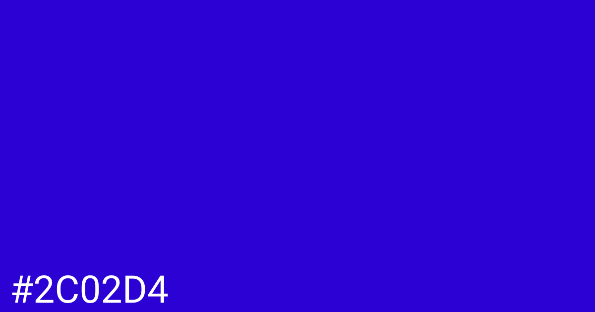 Hex color #2c02d4 graphic