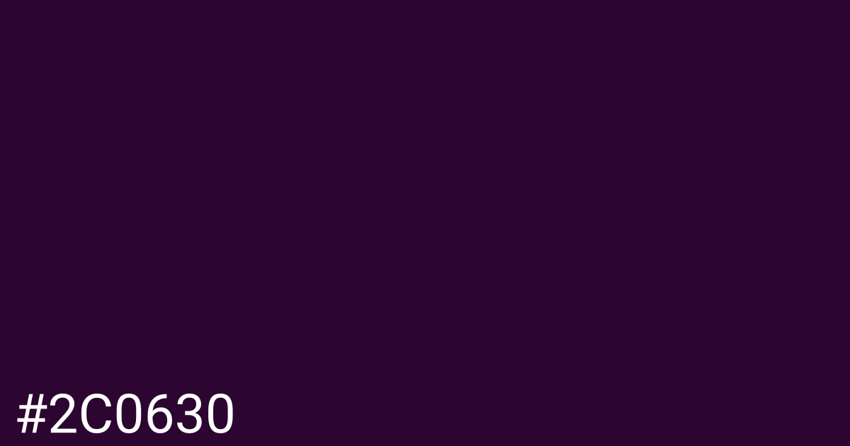 Hex color #2c0630 graphic